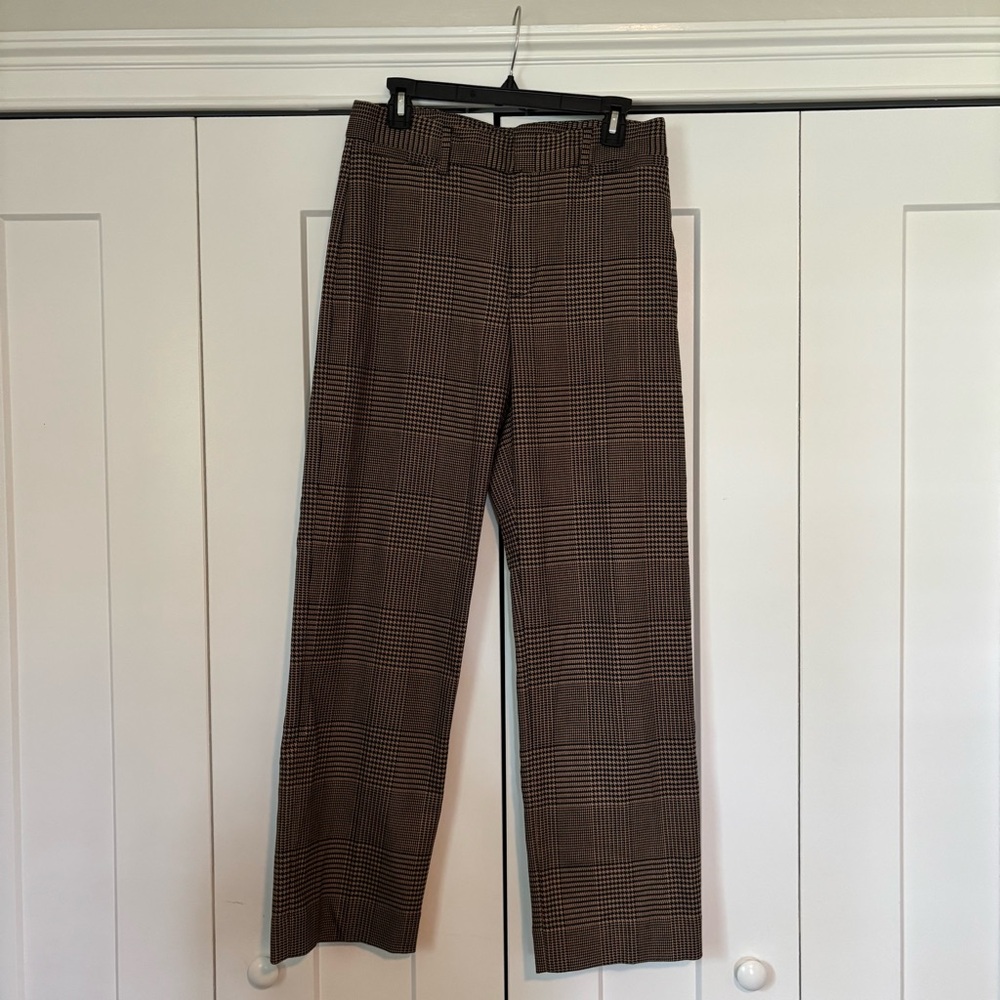 Banana Republic High-Rise Straight Fit Houndstooth Pants
